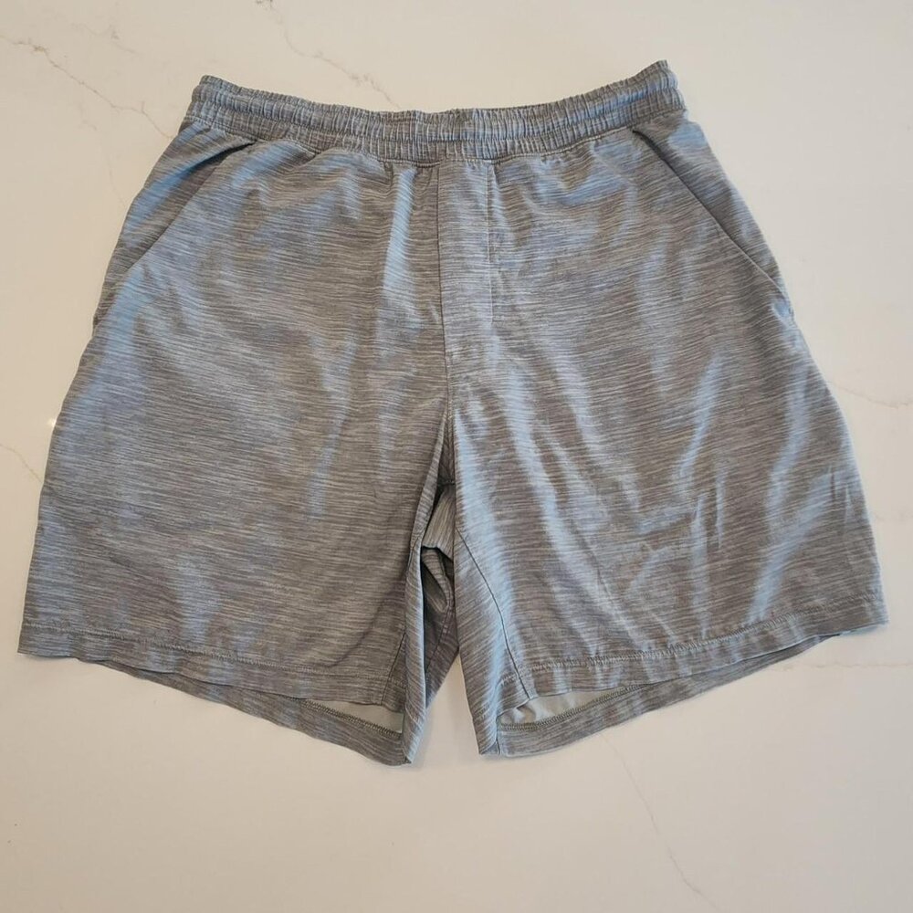 Lululemon Sz M Pacebreaker Shorts Lined Men’s 7 in Gray Gym Workout Running - Picture 2 of 9